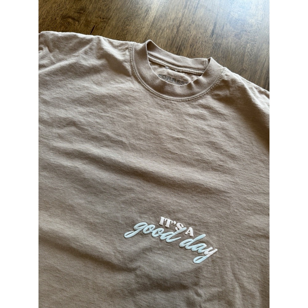 Forrest Frank "Good Day" Merch Graphic T-Shirt Tan Christian Music Men's Size XL